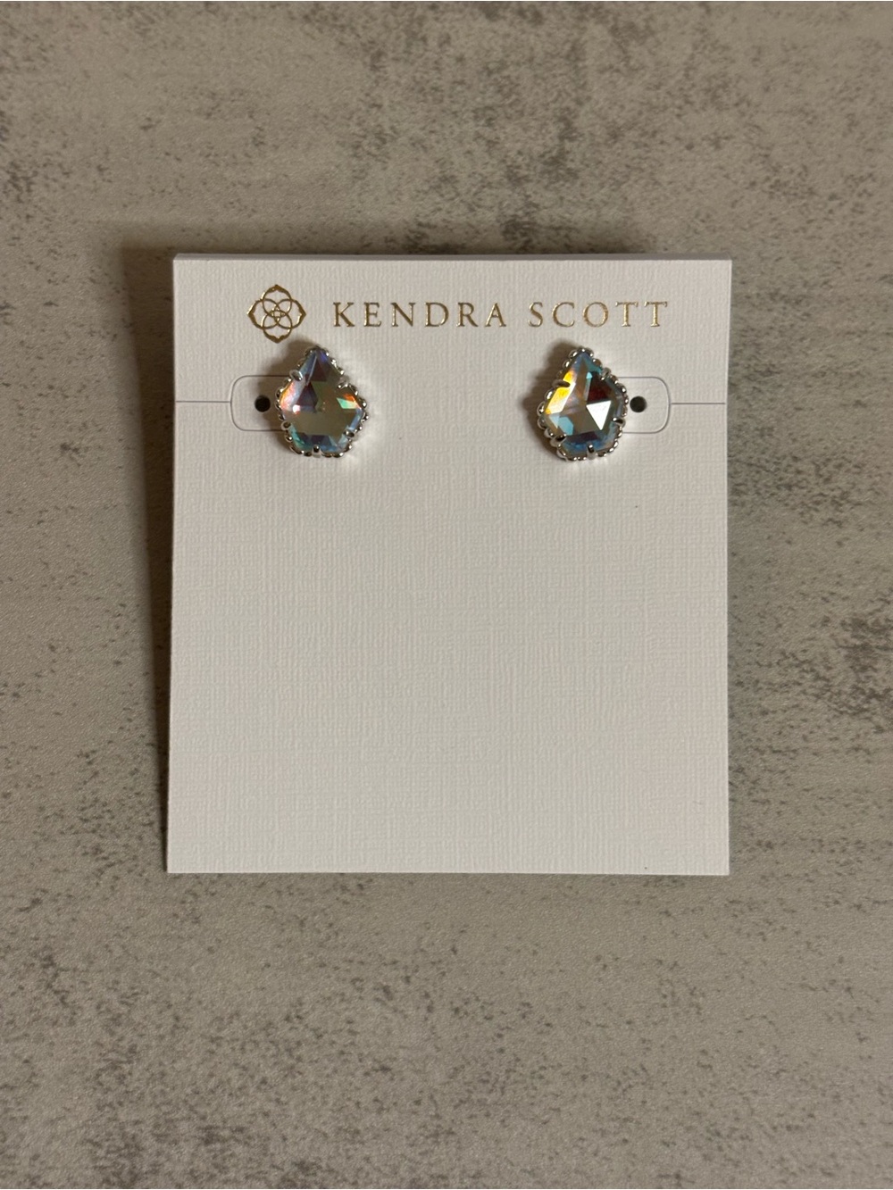 Kendra Scott Tessa Dichroic Glass Stud Earrings in Silver